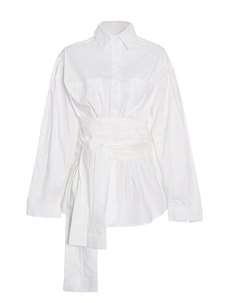 Fashion Shirt For Women Lapel Long Sleeve Plaid Colorblock