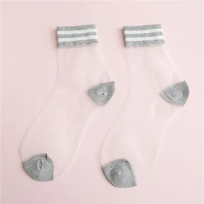Fashion transparent socks yc23085