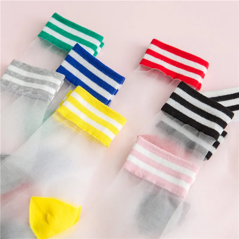 Fashion transparent socks yc23085
