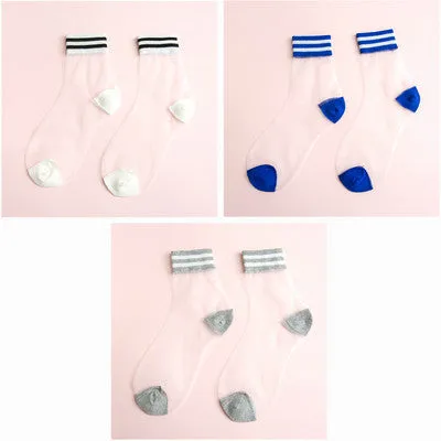 Fashion transparent socks yc23085
