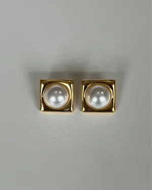 FAYE EARRINGS - GOLD-PEARL