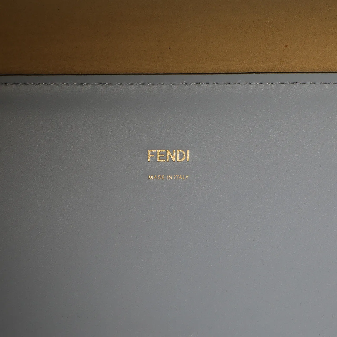 Fendi Azzurro Baby Vitello King Plexiglass Medium Sunshine Shopper Tote