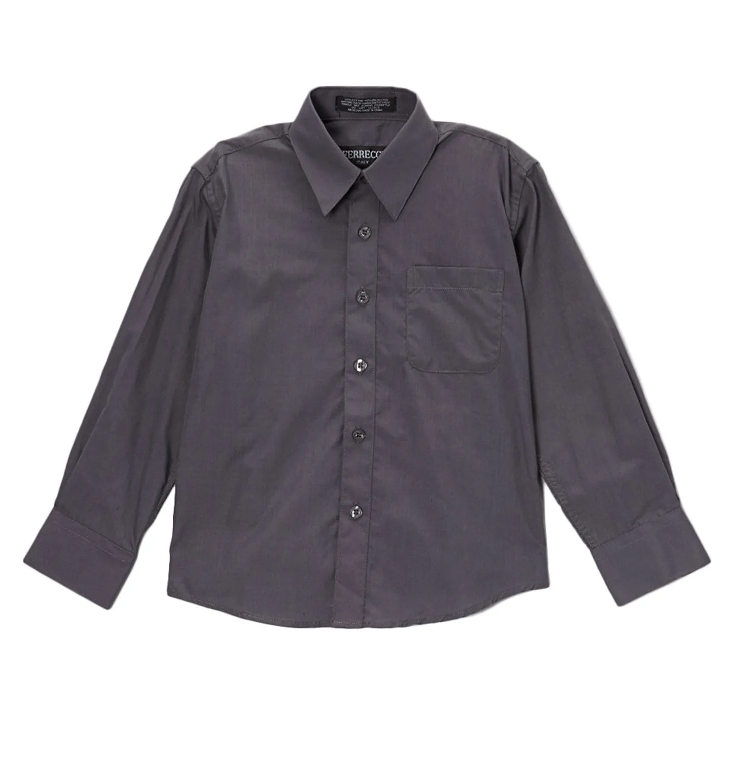 Ferrecci Boys Cotton Blend Charcoal Dress Shirt