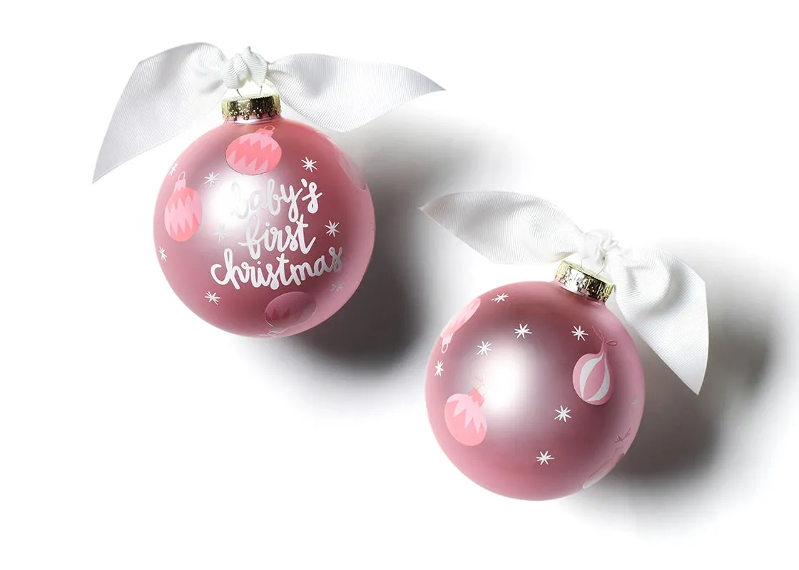 First Christmas Pink Ornaments Ornament