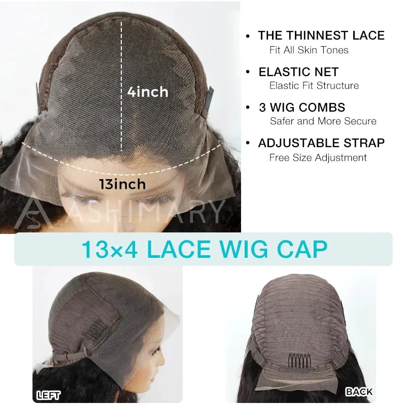 Flash Sale Face-Framing Curtain Bangs Body Wave Pre-Plucked HD Transparent Lace Wig Lazy Hairstyle Butterfly Cut Human Hair