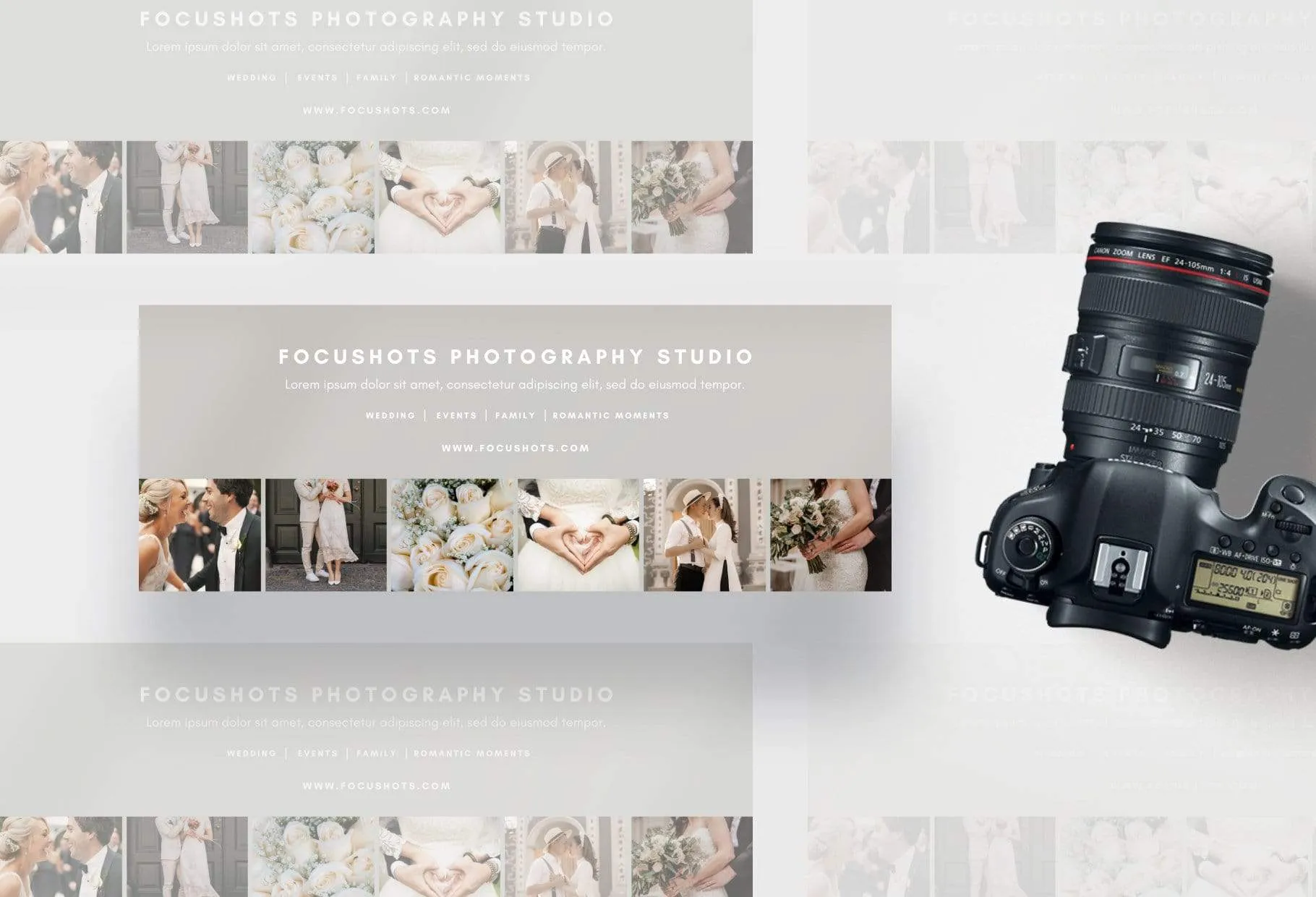 Focushots Facebook Cover for Photographers Editable Canva Template