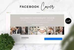 Focushots Facebook Cover for Photographers Editable Canva Template