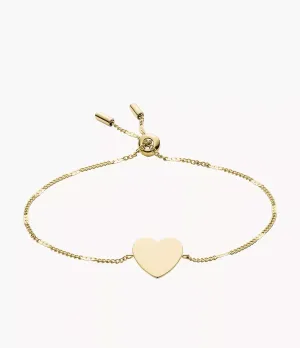 Fossil Drew Gold-Tone Stainless Steel Chain Bracelet