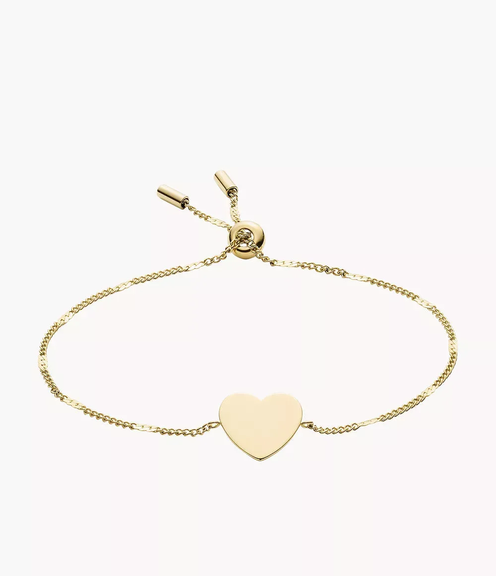 Fossil Drew Gold-Tone Stainless Steel Chain Bracelet