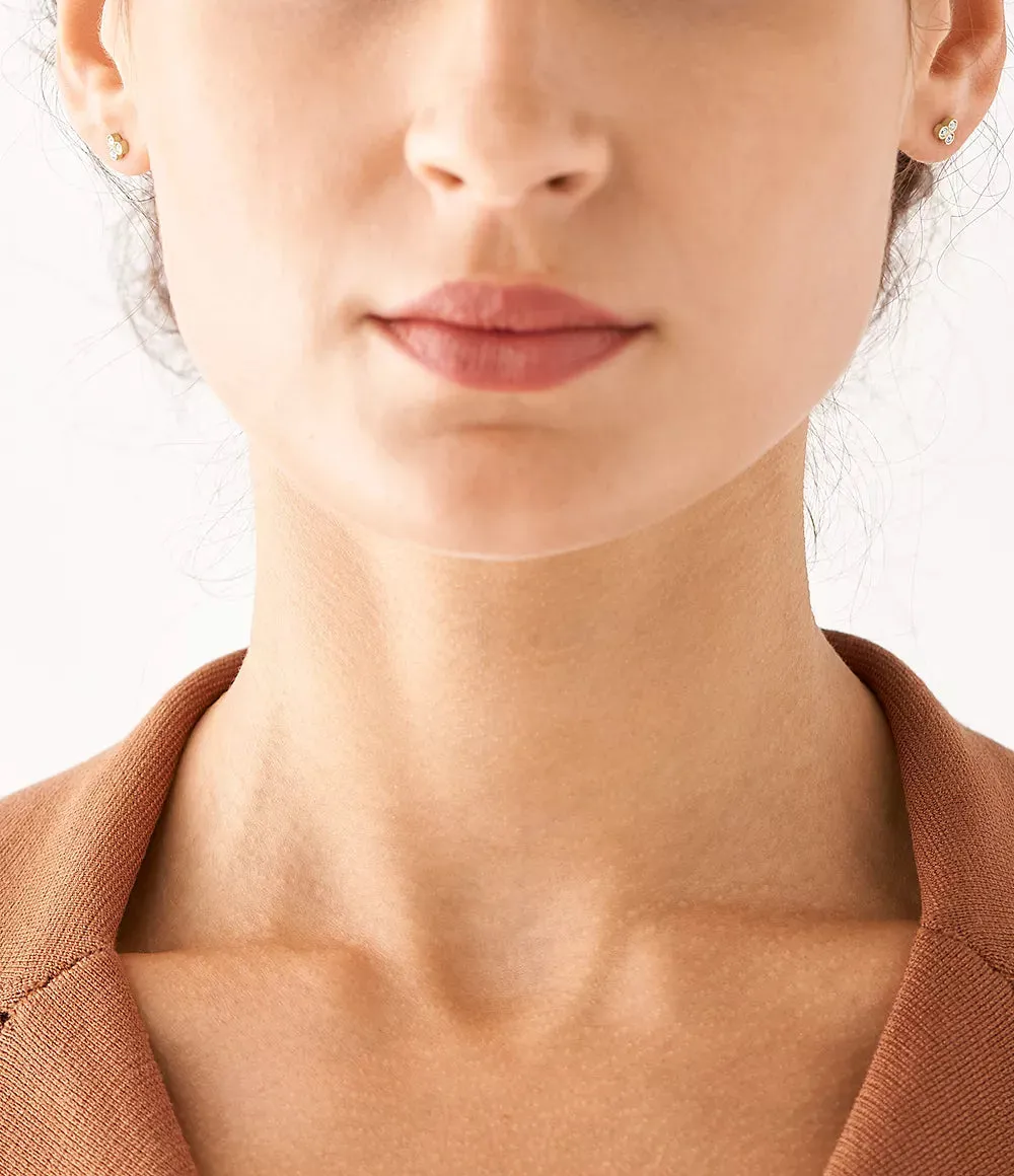 Fossil Sadie Trio Glitz Gold-Tone Stainless Steel Stud Earrings