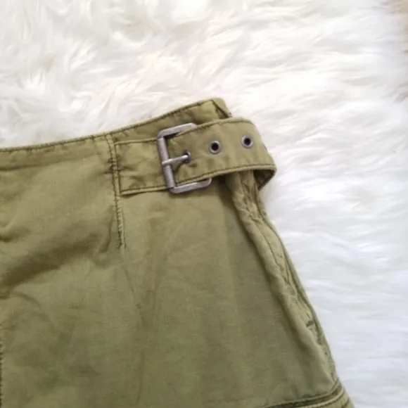 Free People Erika Utility Mini Skirt Canteen