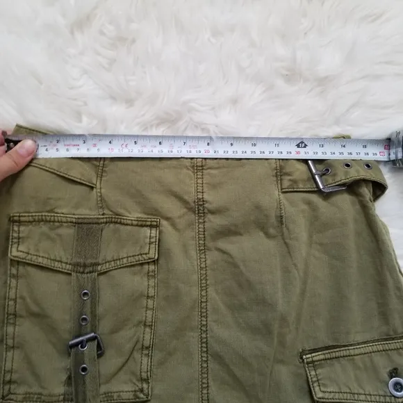 Free People Erika Utility Mini Skirt Canteen
