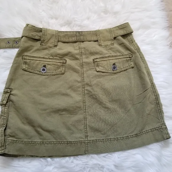 Free People Erika Utility Mini Skirt Canteen