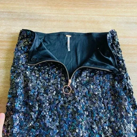Free People Sequin Mini Skirt Size 2 $88