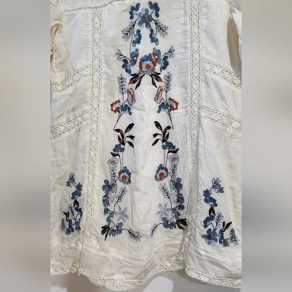 Free People Urban Outfitters Victorian Embroidered Mini Dress size XS