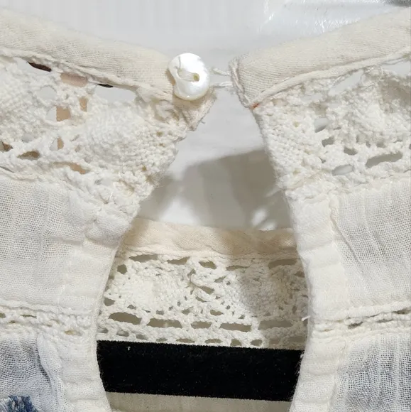 Free People Urban Outfitters Victorian Embroidered Mini Dress size XS