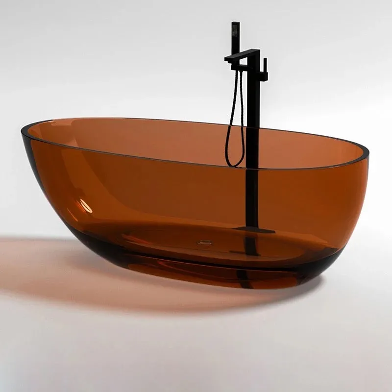 Free Standing Transparent Modern Style Bathtub