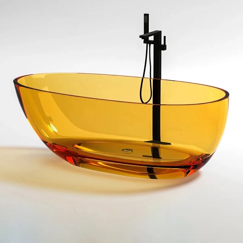Free Standing Transparent Modern Style Bathtub