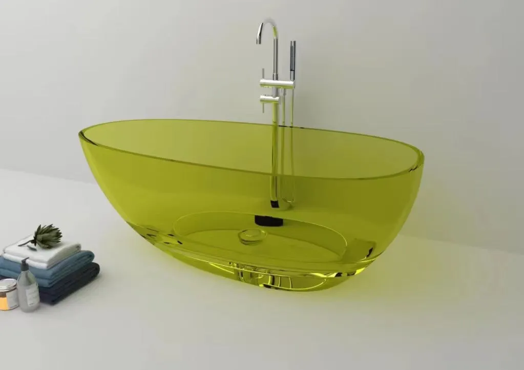 Free Standing Transparent Modern Style Bathtub