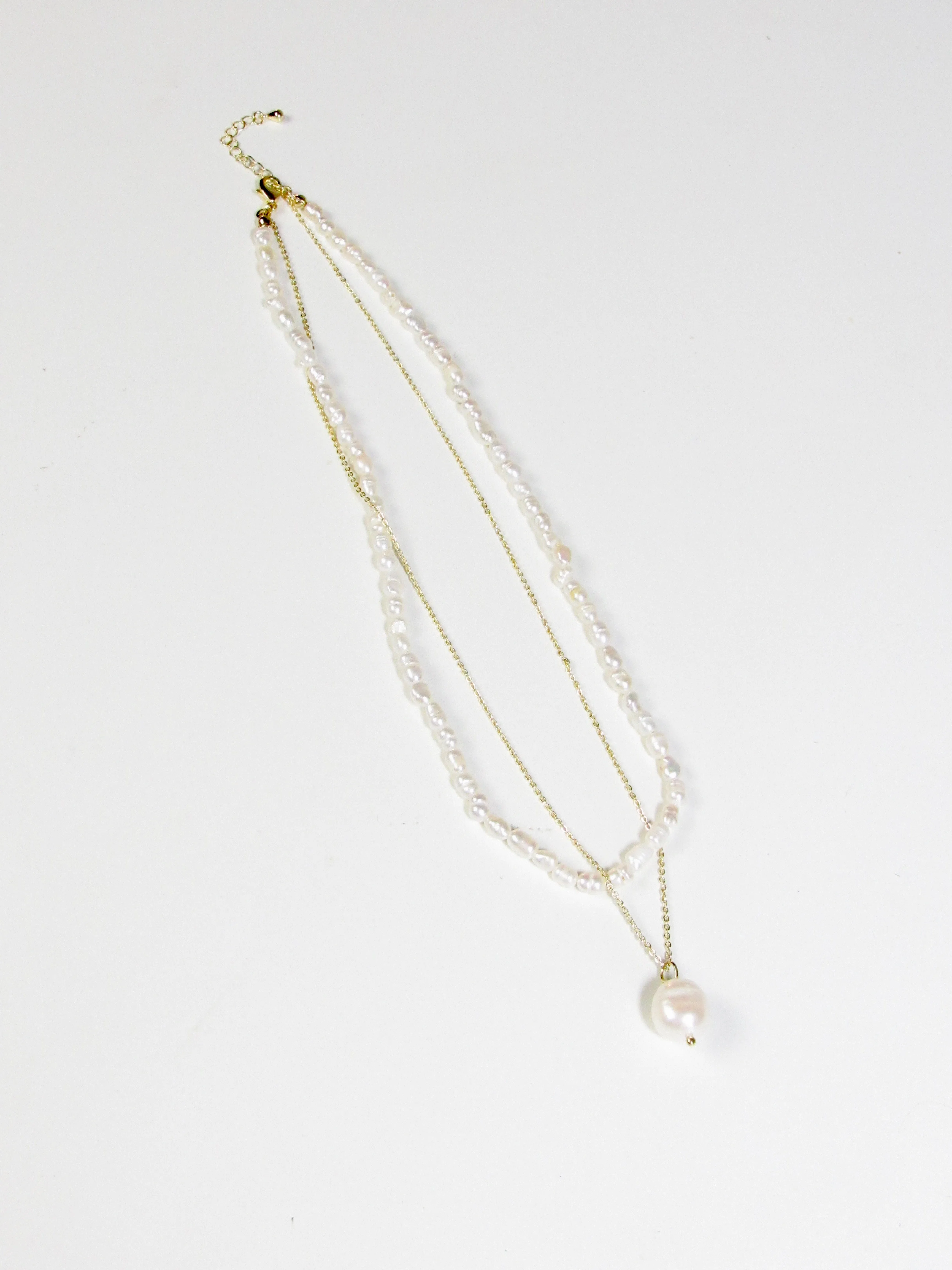 Freshwater Pearl Beads Gold Layer Necklace