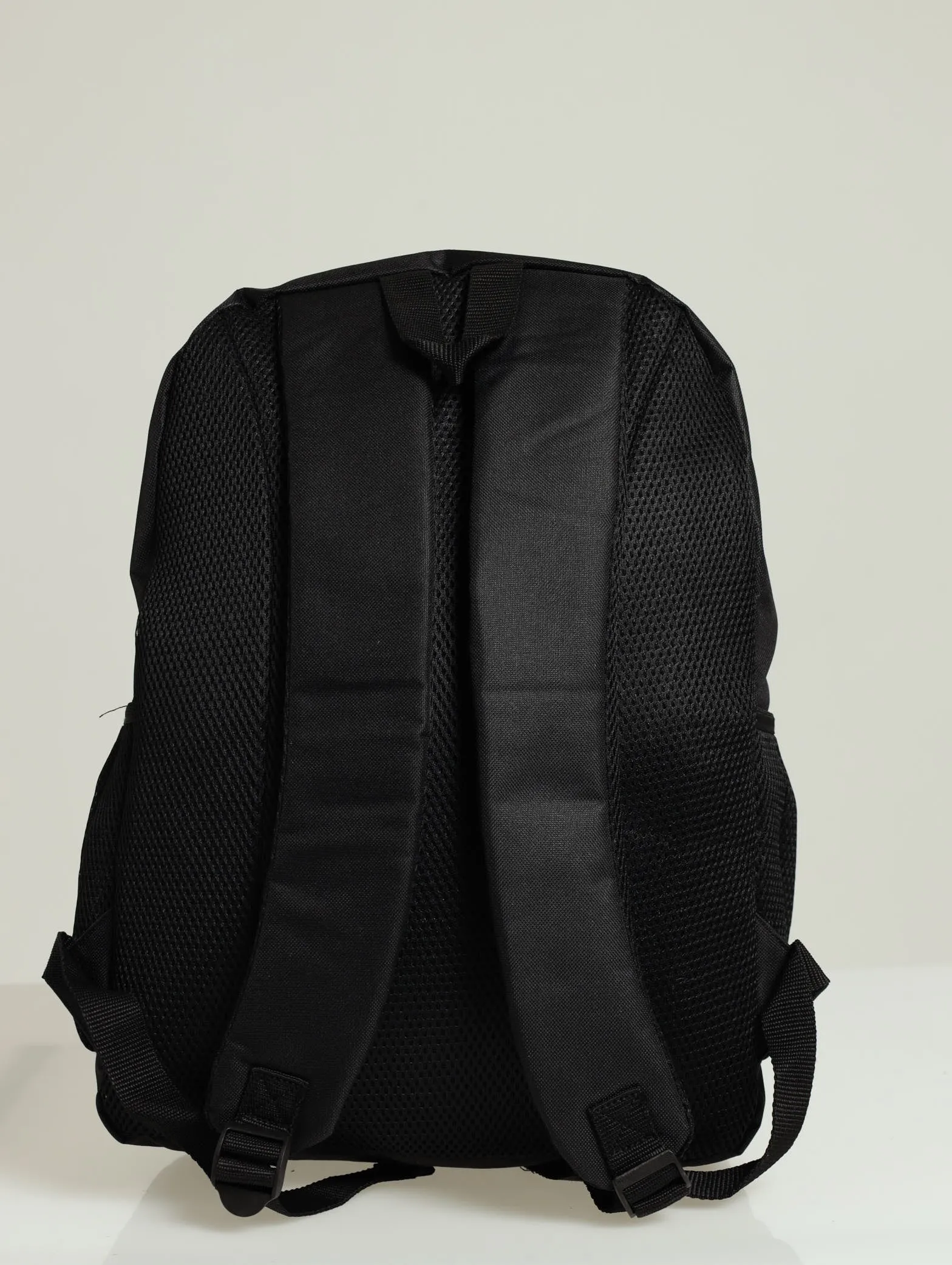 Front Mesh Pocket Backpack - Black