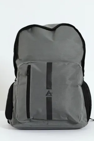 Front Stripe Backpack - Charcoal