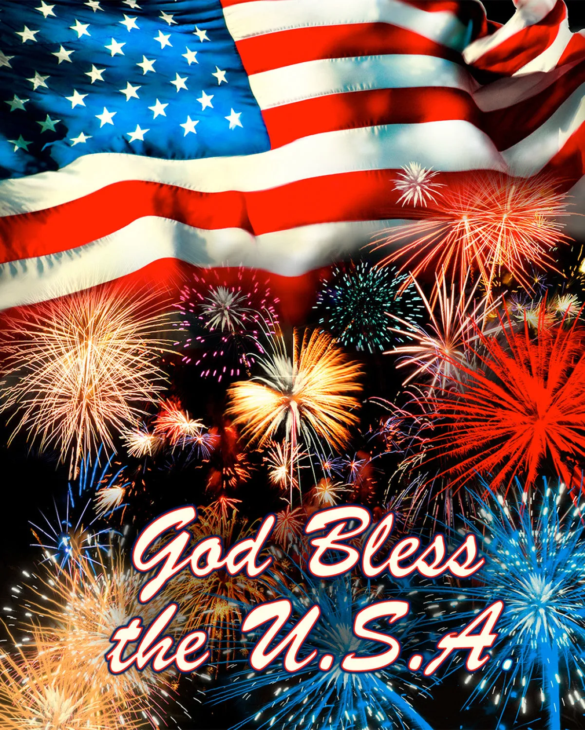 God Bless the USA Panel - 36" x 44" panel