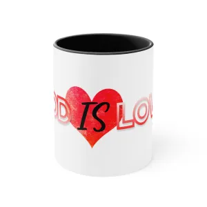 God is Love Accent Coffee Mug, 11oz