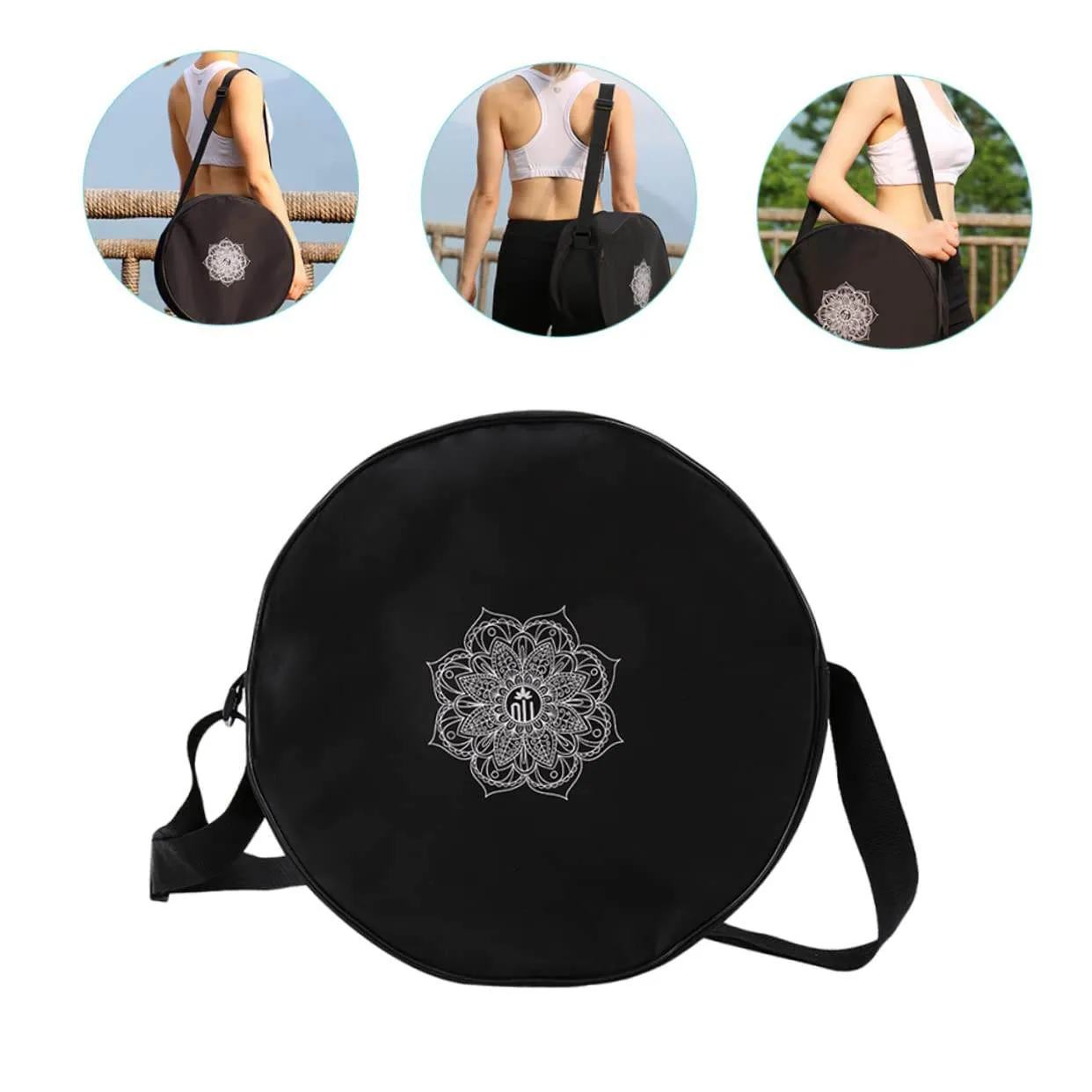 Gogogmee Large Capacity Yoga Block Storage Carrier Bag Sling for Yoga Mats and Accessories Versatile Organizer for Back Roller and Sports Gear
