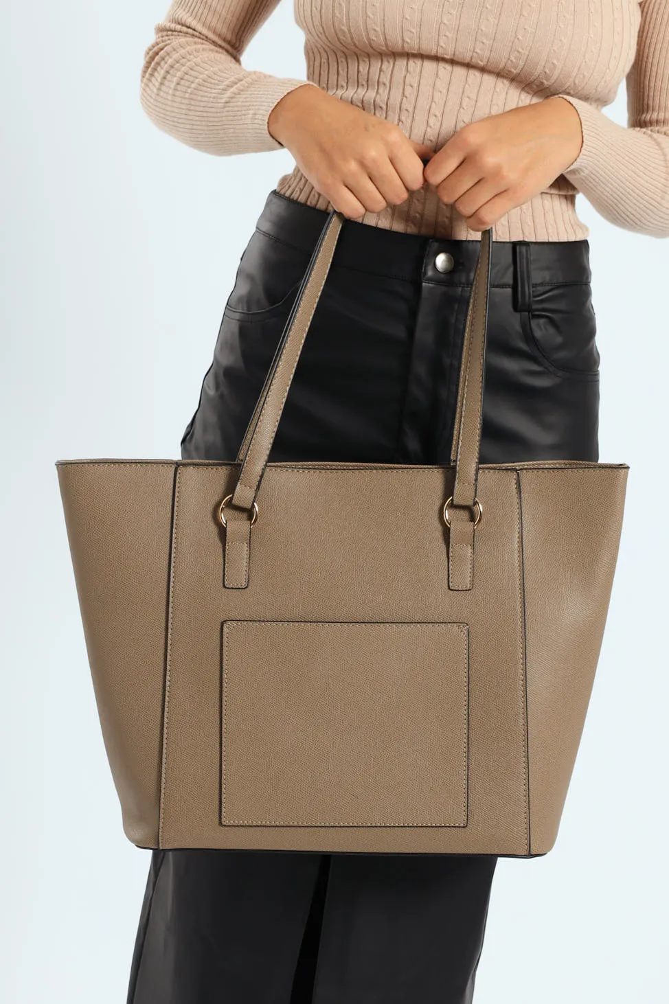 Gold Ring Text Shopper Bag