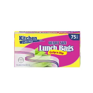 Grip & Zip Quart Bags (75 count)