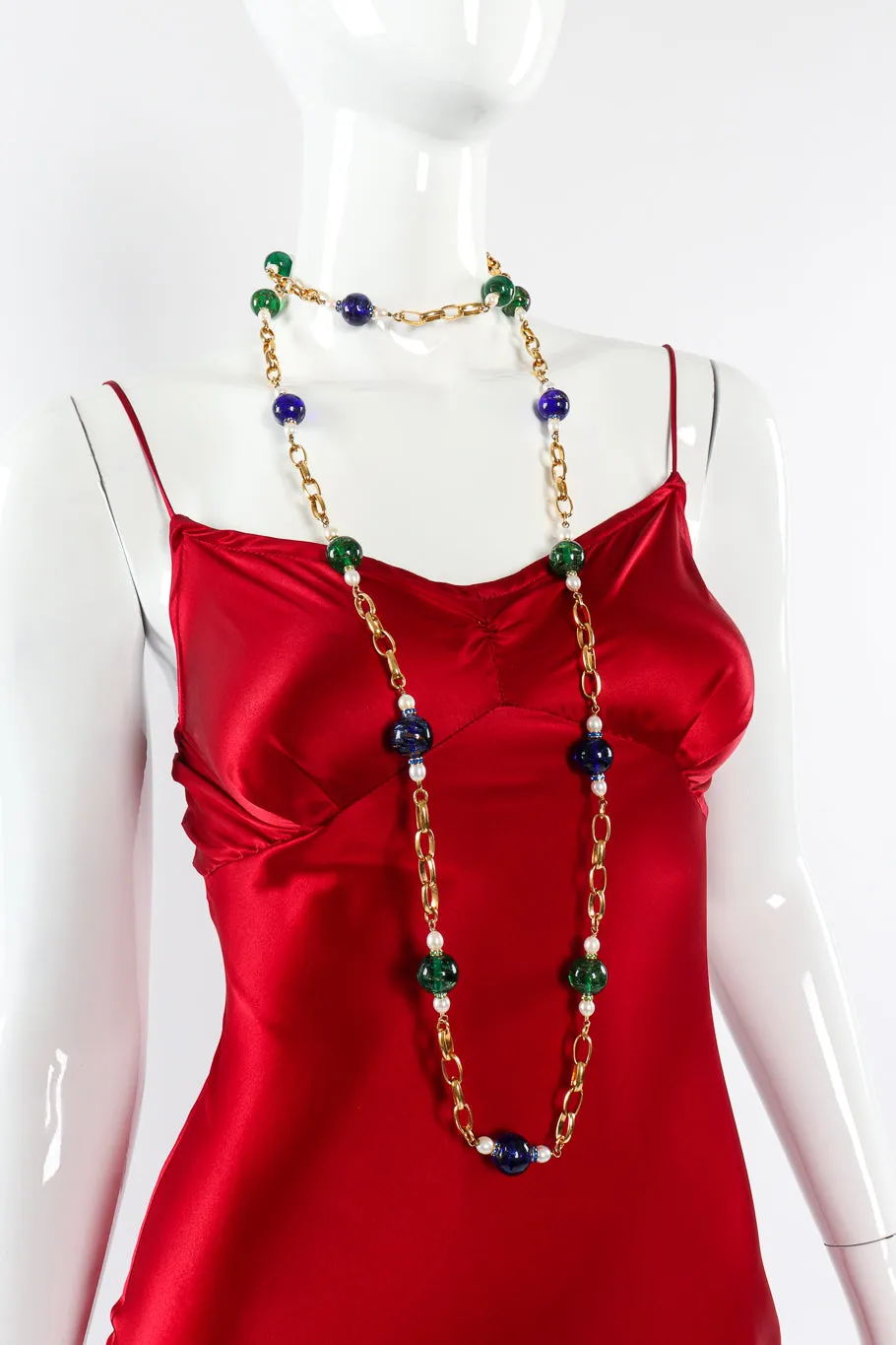Gripoix Pearl and Glass Bead Necklace
