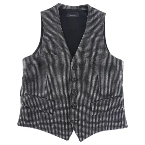 Gucci Black and White Wool Formal Vest - 36