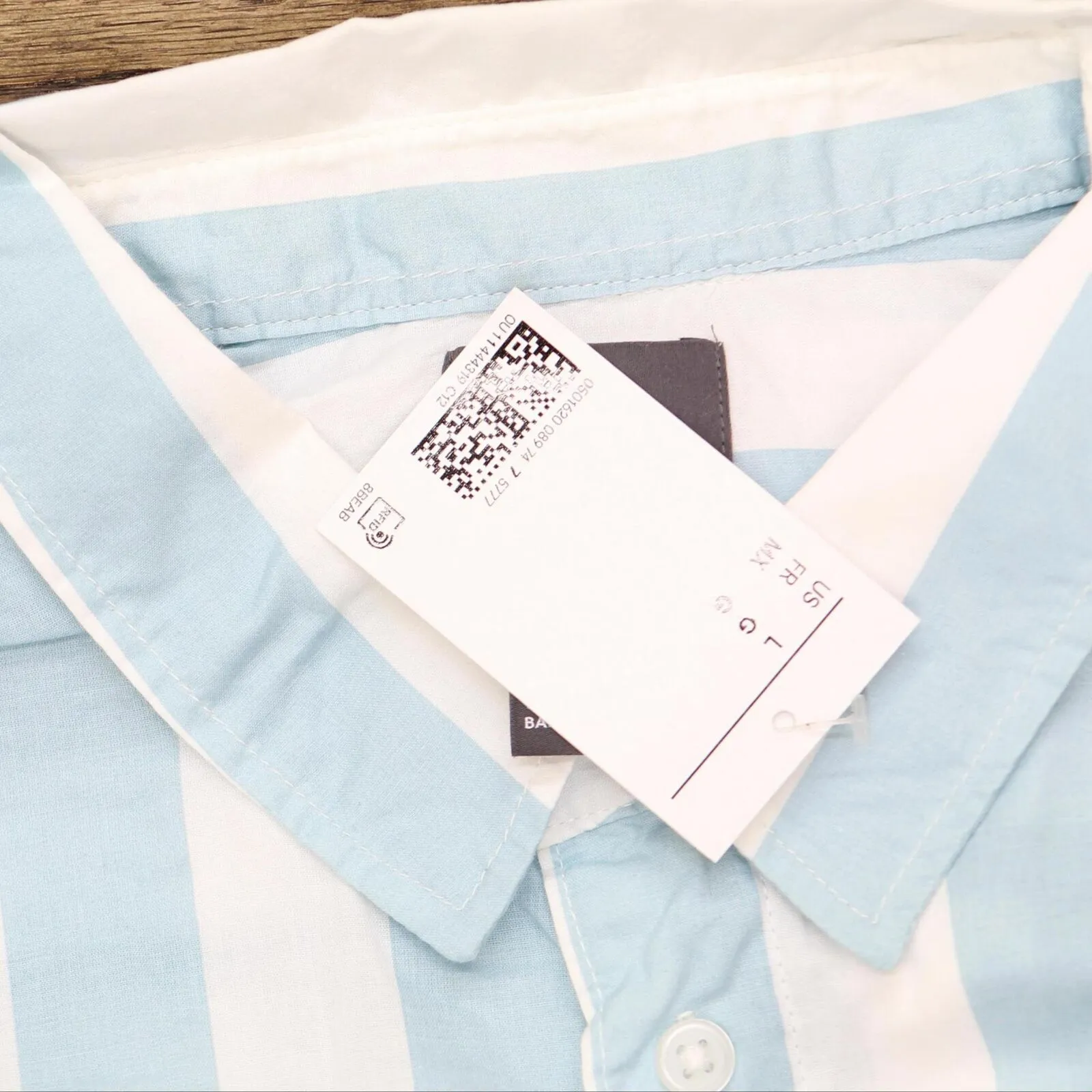 H&M Mens Button Up Regular Fit Cotton Shirt 0501620089