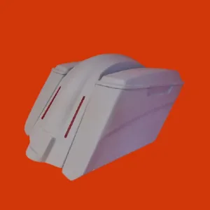 Harley Davidson 5" Extended Stretched Saddlebags Lids LED Fender No CutOuts