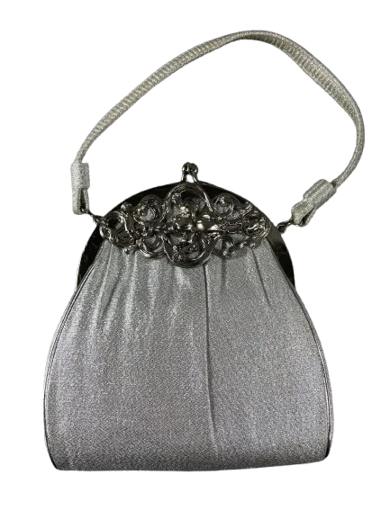 HL USA Vintage Silver Clasp Bag With Handle