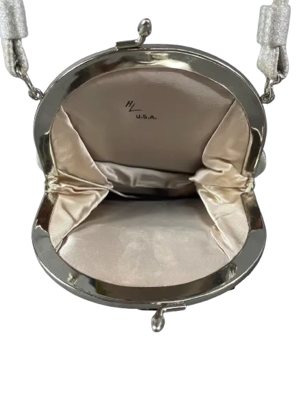 HL USA Vintage Silver Clasp Bag With Handle