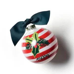 Holly Stripe Ornament