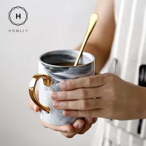 Homlly Marbi II Gold Rim Mug