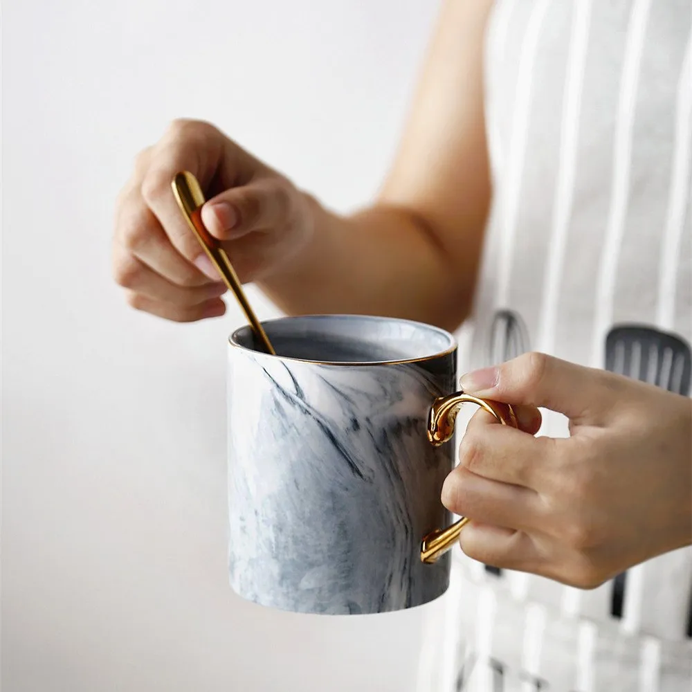 Homlly Marbi II Gold Rim Mug