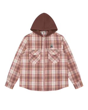 Hooded Flannel Zip Through