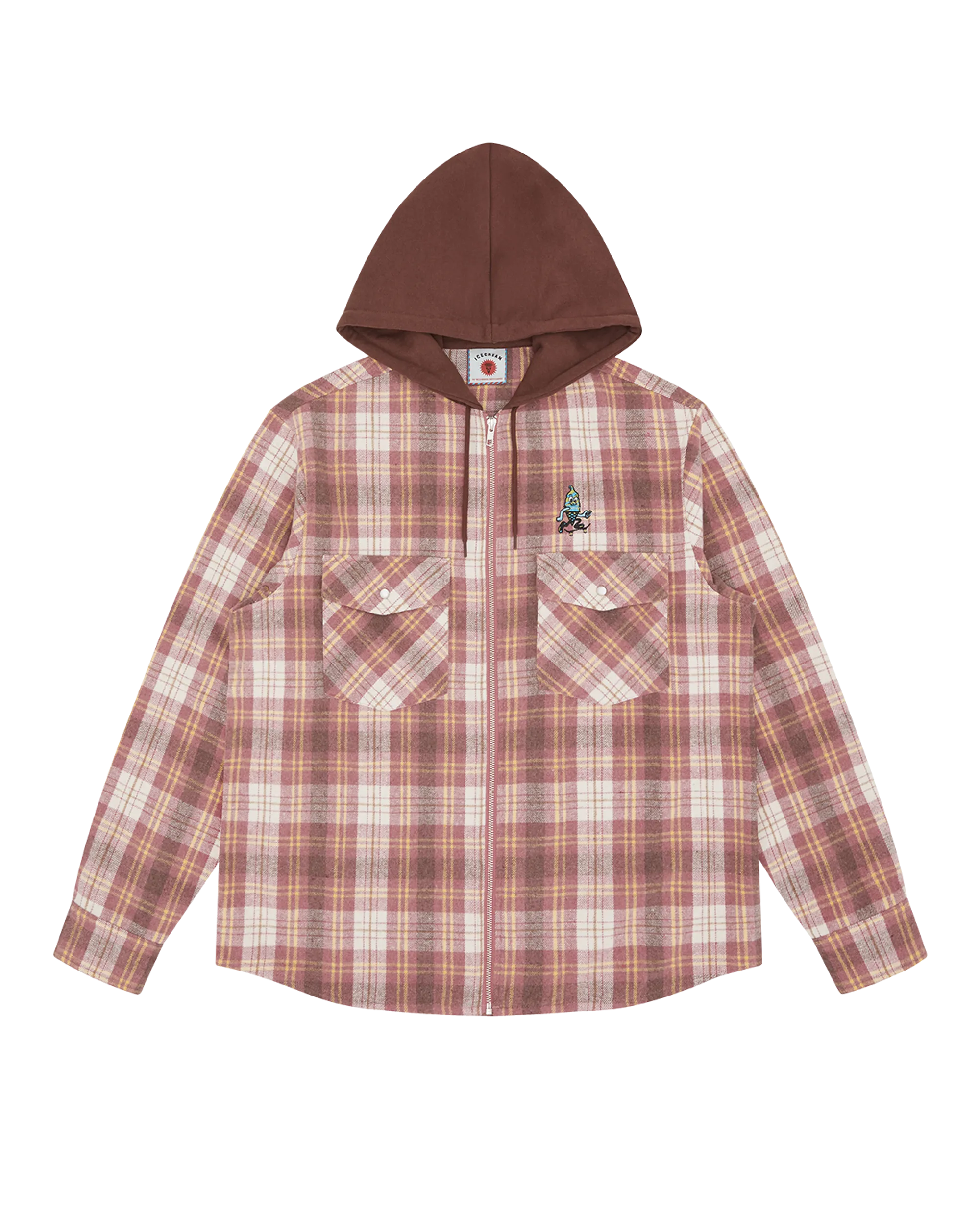 Hooded Flannel Zip Through