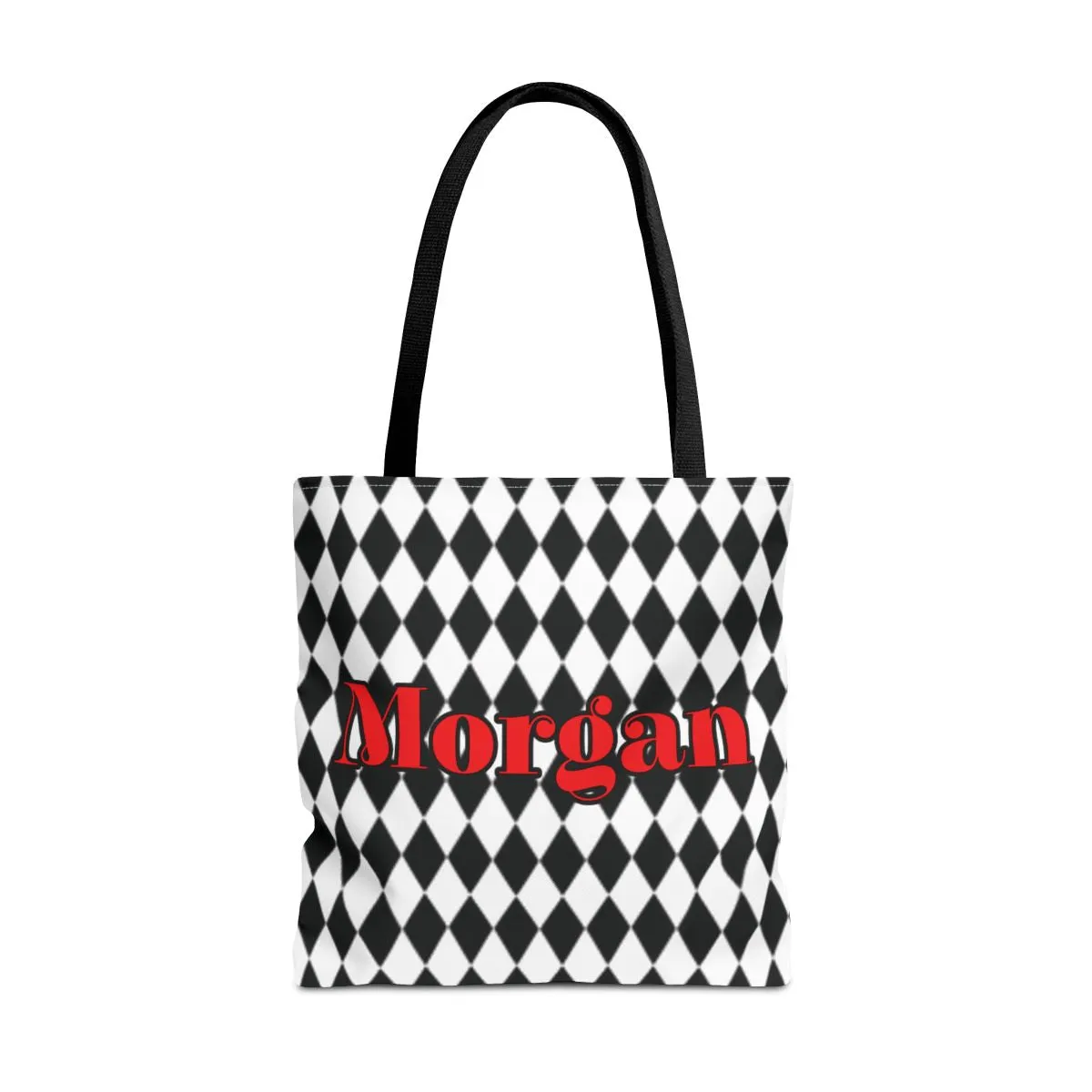 Houndstooth Canvas Tote Bag Reusable Shopping Bag - Saiko Studio