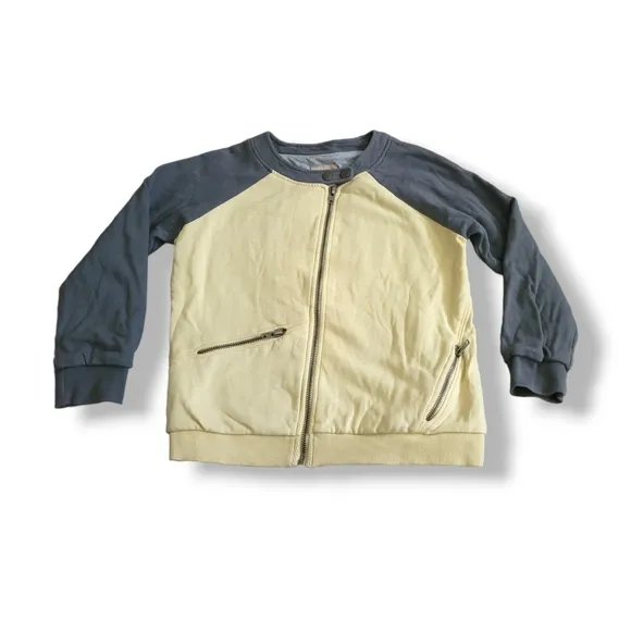 ✨️HP✨Chaser | Casual Yellow/Gray Fleece Moto Style Raglan Bomber Jacket (SIZE M)