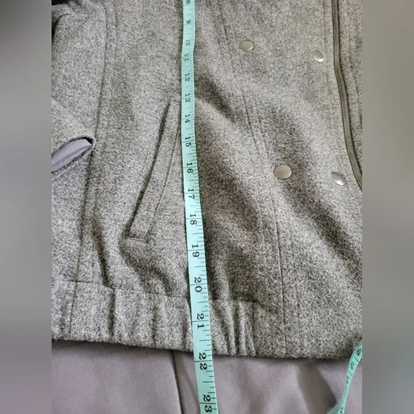 ✨️HP✨️LOFT | Women's Cozy Warm Gray Flannel Moto Jacket (SIZE S)