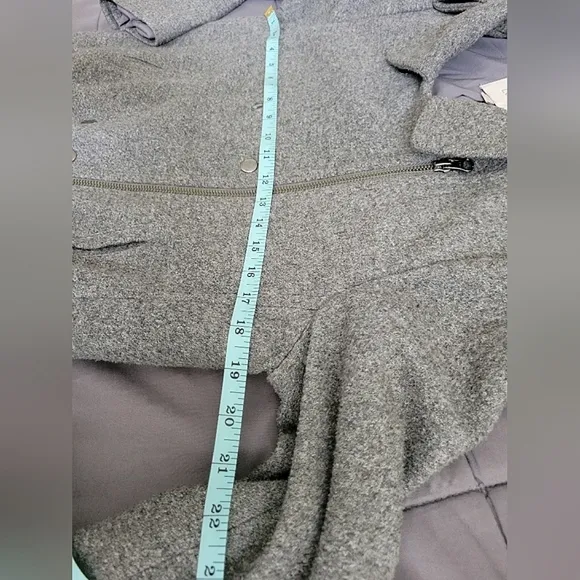 ✨️HP✨️LOFT | Women's Cozy Warm Gray Flannel Moto Jacket (SIZE S)