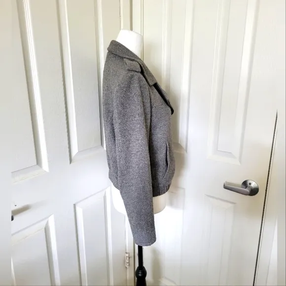 ✨️HP✨️LOFT | Women's Cozy Warm Gray Flannel Moto Jacket (SIZE S)