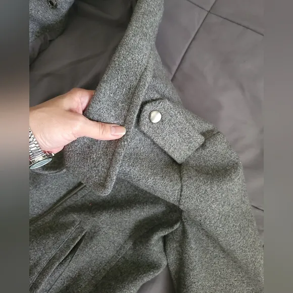 ✨️HP✨️LOFT | Women's Cozy Warm Gray Flannel Moto Jacket (SIZE S)