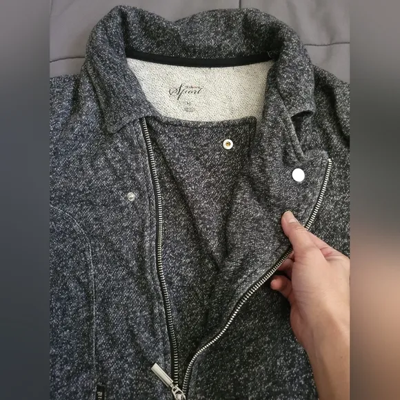 ✨️HP✨️Style &amp; Co | Black/Gray Marled Moto-style Sweater Jacket (SIZE M)