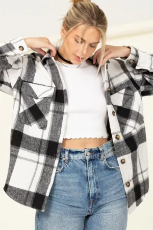 HYFVE Effortless Ease Plaid Print Shacket